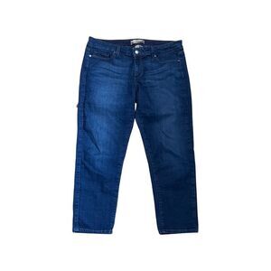 Paige Roxie Capri/Cropped Dark Wash Blue Denim Jeans Women’s size 31 Mid Rise